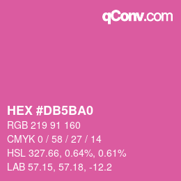 カラーコード: HEX #DB5BA0 | qconv.com