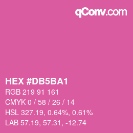 Color code: HEX #DB5BA1 | qconv.com