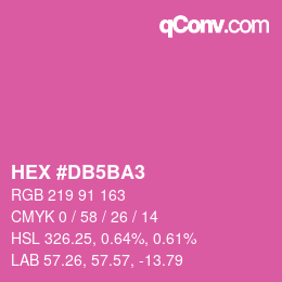 Color code: HEX #DB5BA3 | qconv.com