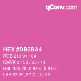 カラーコード: HEX #DB5BA4 | qconv.com