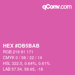 Color code: HEX #DB5BAB | qconv.com