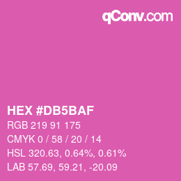 カラーコード: HEX #DB5BAF | qconv.com