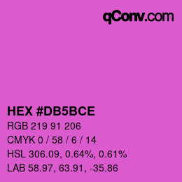 Color code: HEX #DB5BCE | qconv.com