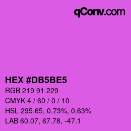 カラーコード: HEX #DB5BE5 | qconv.com