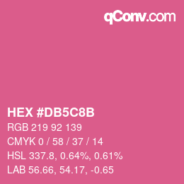 Color code: HEX #DB5C8B | qconv.com