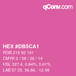 カラーコード: HEX #DB5CA1 | qconv.com