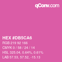 カラーコード: HEX #DB5CA6 | qconv.com