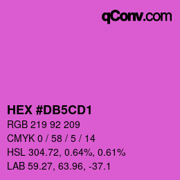 Color code: HEX #DB5CD1 | qconv.com