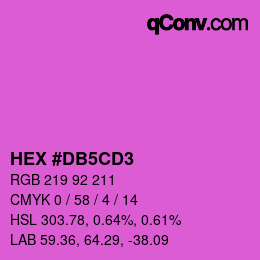 カラーコード: HEX #DB5CD3 | qconv.com