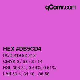 Color code: HEX #DB5CD4 | qconv.com
