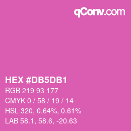 颜色代码: HEX #DB5DB1 | qconv.com