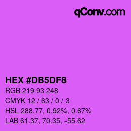 Color code: HEX #DB5DF8 | qconv.com