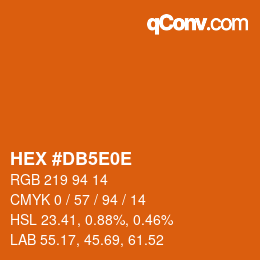 カラーコード: HEX #DB5E0E | qconv.com