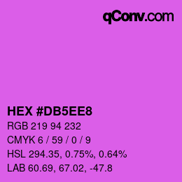 カラーコード: HEX #DB5EE8 | qconv.com