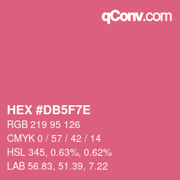 Color code: HEX #DB5F7E | qconv.com
