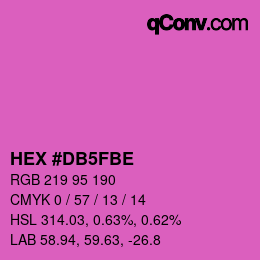 カラーコード: HEX #DB5FBE | qconv.com