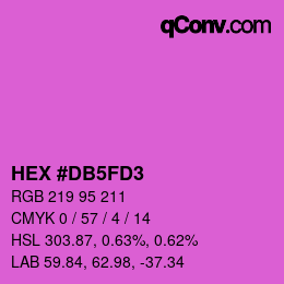 Color code: HEX #DB5FD3 | qconv.com