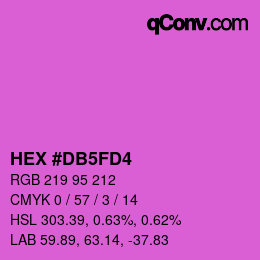 Color code: HEX #DB5FD4 | qconv.com
