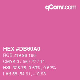 カラーコード: HEX #DB60A0 | qconv.com