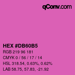 カラーコード: HEX #DB60B5 | qconv.com