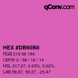 カラーコード: HEX #DB60B8 | qconv.com