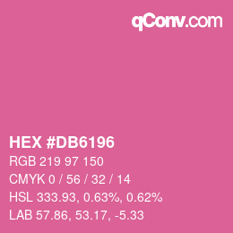 カラーコード: HEX #DB6196 | qconv.com