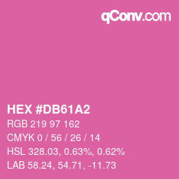 カラーコード: HEX #DB61A2 | qconv.com