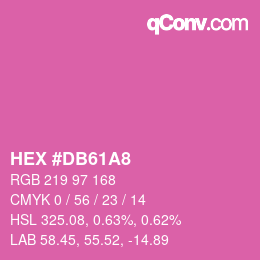 Farbcode: HEX #DB61A8 | qconv.com