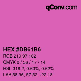 カラーコード: HEX #DB61B6 | qconv.com