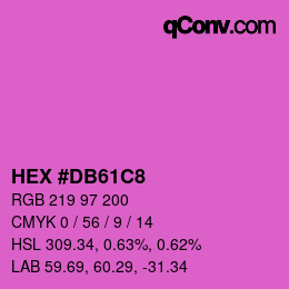 Color code: HEX #DB61C8 | qconv.com