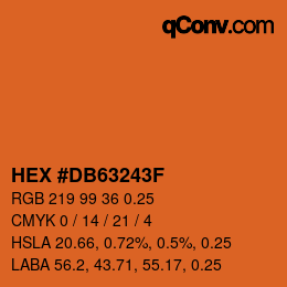 Código de color: HEX #DB63243F | qconv.com
