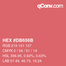 Color code: HEX #DB656B | qconv.com