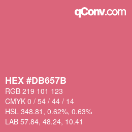 Color code: HEX #DB657B | qconv.com