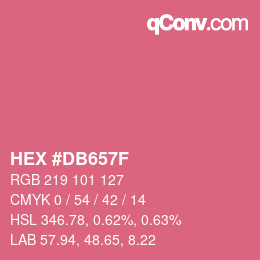 Color code: HEX #DB657F | qconv.com