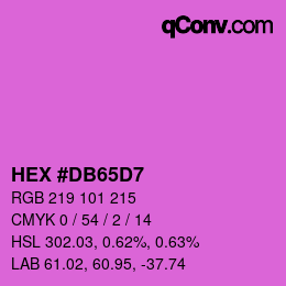 Color code: HEX #DB65D7 | qconv.com