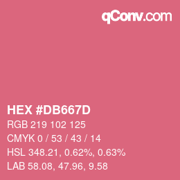 Color code: HEX #DB667D | qconv.com