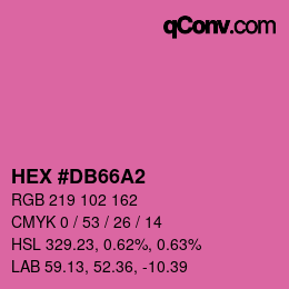 カラーコード: HEX #DB66A2 | qconv.com