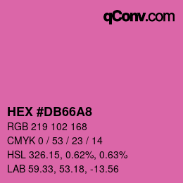 Color code: HEX #DB66A8 | qconv.com