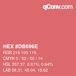 Color code: HEX #DB696E | qconv.com