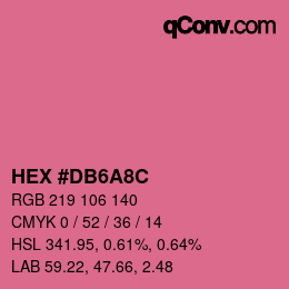 Código de color: HEX #DB6A8C | qconv.com