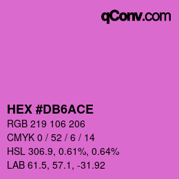 カラーコード: HEX #DB6ACE | qconv.com