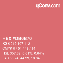 Color code: HEX #DB6B70 | qconv.com