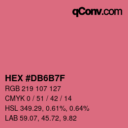 Color code: HEX #DB6B7F | qconv.com