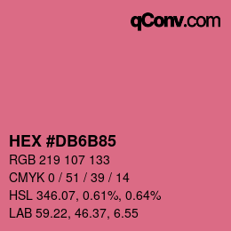 Color code: HEX #DB6B85 | qconv.com