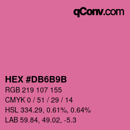 Color code: HEX #DB6B9B | qconv.com