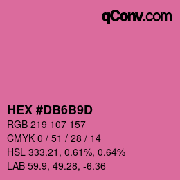 Color code: HEX #DB6B9D | qconv.com