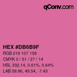 Color code: HEX #DB6B9F | qconv.com