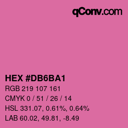 Color code: HEX #DB6BA1 | qconv.com