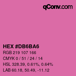 Color code: HEX #DB6BA6 | qconv.com