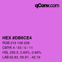 颜色代码: HEX #DB6CE4 | qconv.com